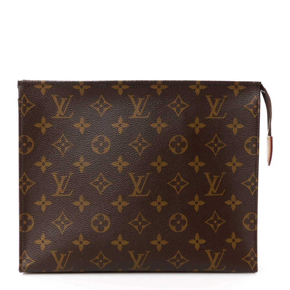 Louis Vuitton Monogram Canvas Toiletry Pouch 26 Front replica handbags