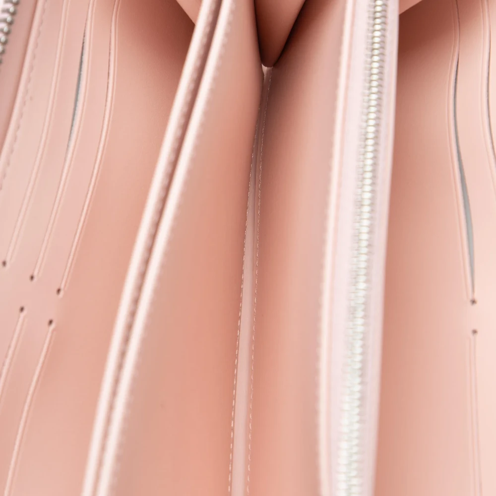 Replica Louis Vuitton Pink Mahina Wallet with Silver Hardware - Image 3