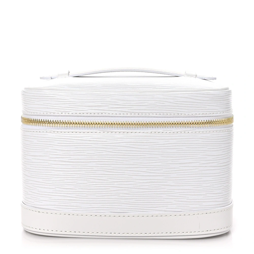 Louis Vuitton White Epi Leather Nice BB Gold Hardware Front replica handbags