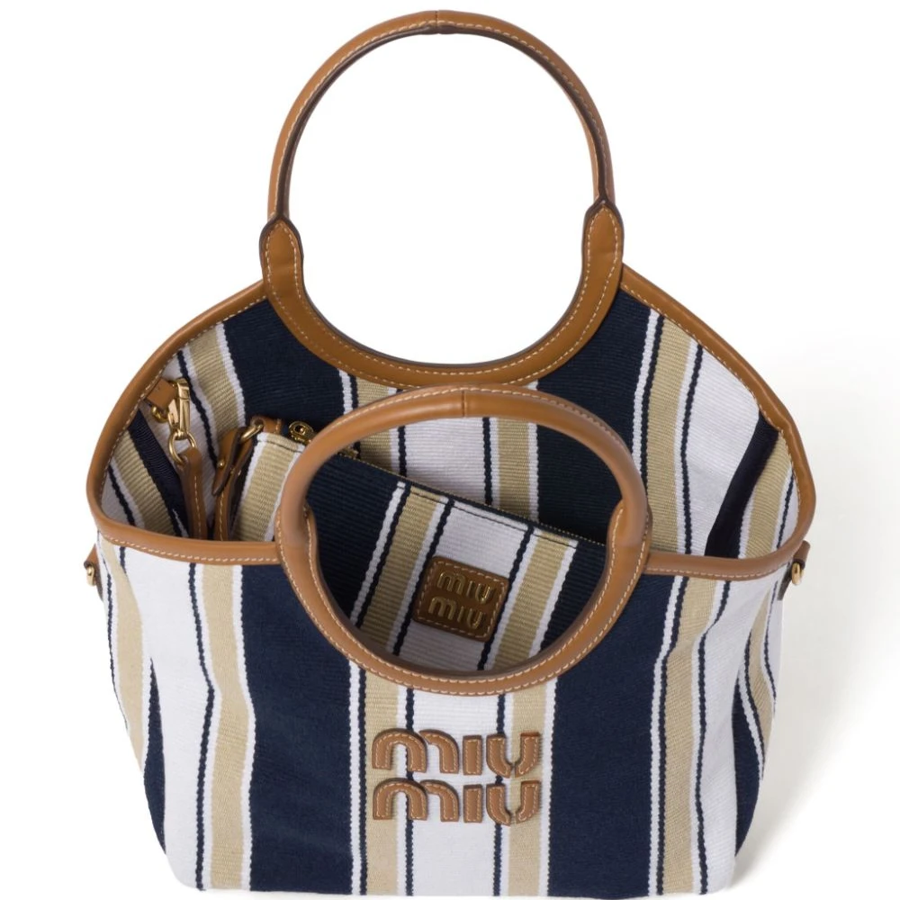 Superfake Miu Miu Ivy Tote – Multicolor Stripe Jacquard Replica - Image 4