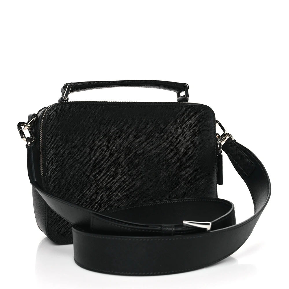 Prada Black Saffiano Leather Replica – Mirror Quality Brique Bag - Image 3