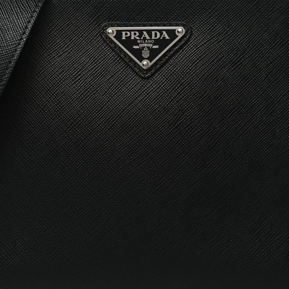 Prada Black Saffiano Leather Replica – Mirror Quality Brique Bag - Image 8