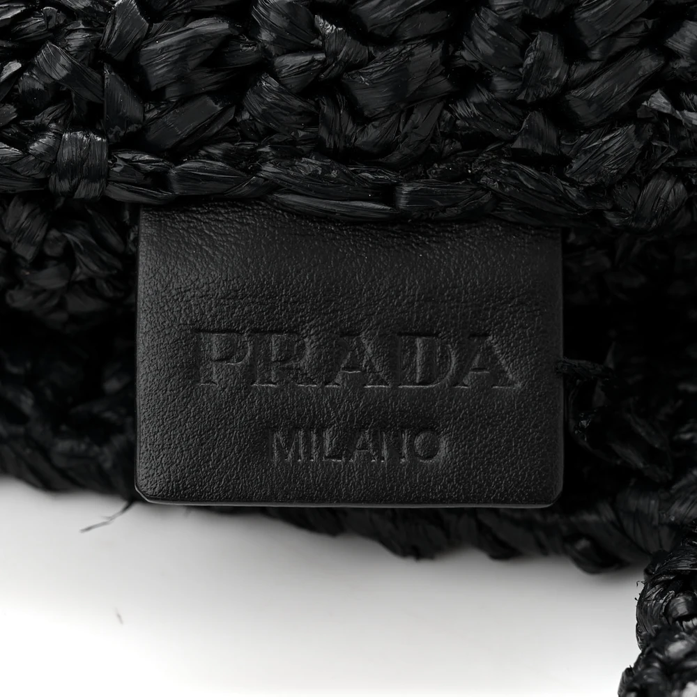 Mirror Quality Prada Black Raffia Tote Replica - Image 2
