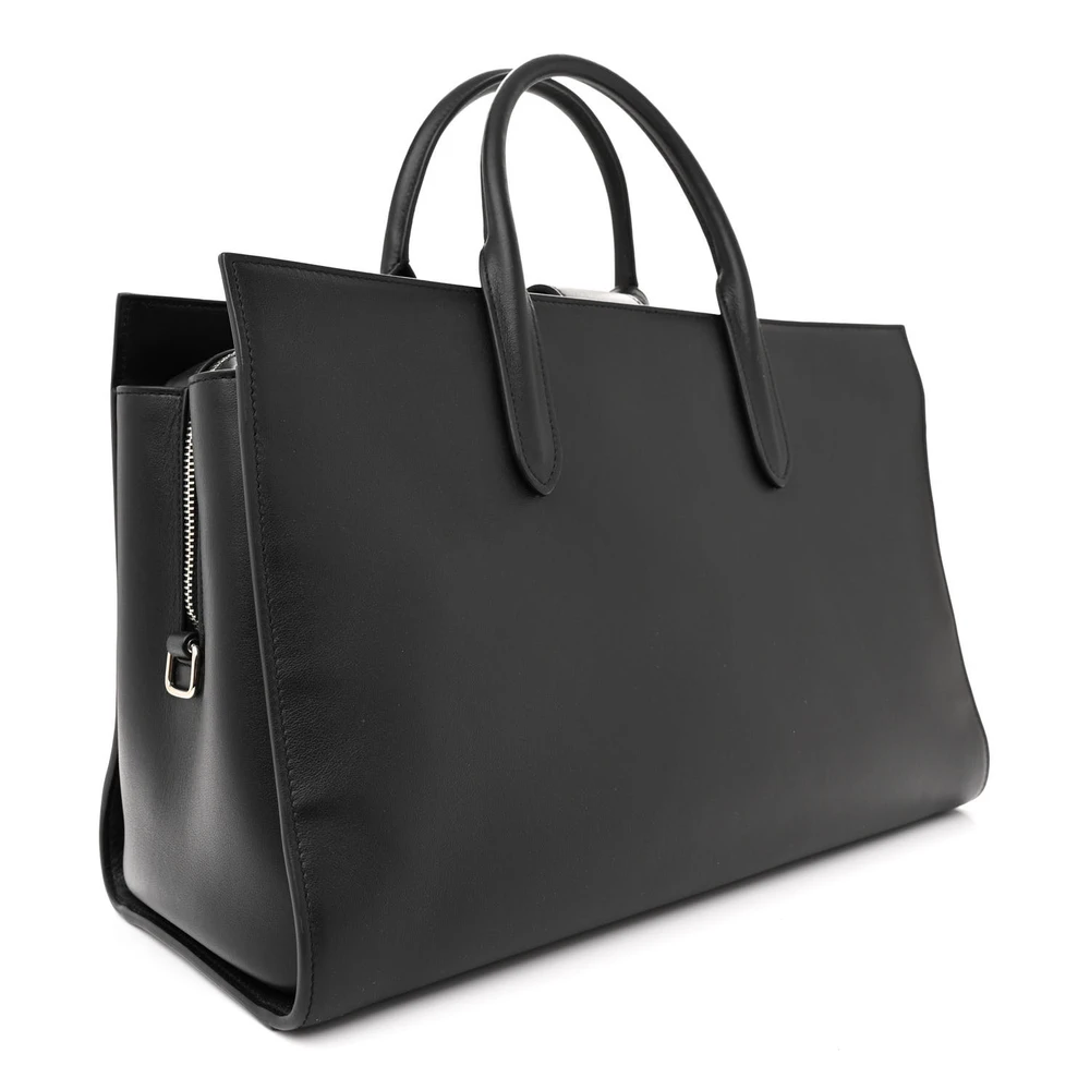 Saint Laurent Black Calfskin Leather Large Jane Tote Replica - Image 3