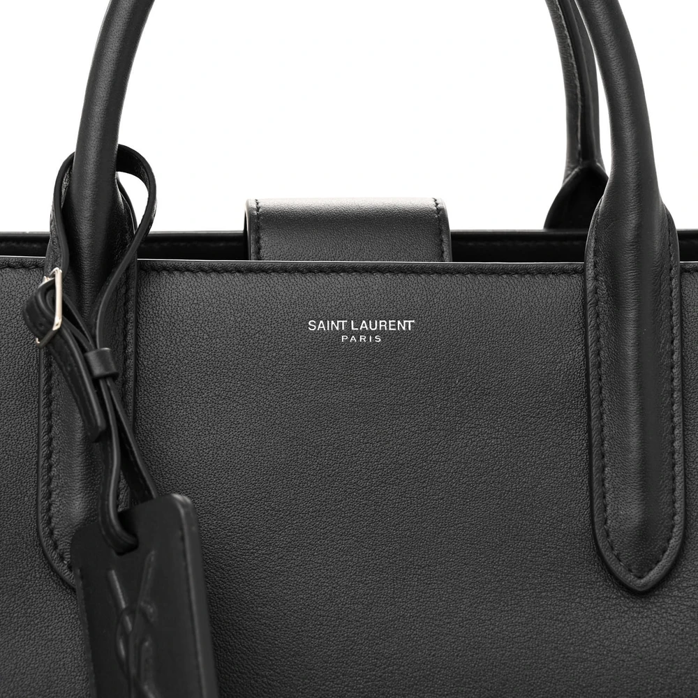 Saint Laurent Black Calfskin Leather Large Jane Tote Replica - Image 8
