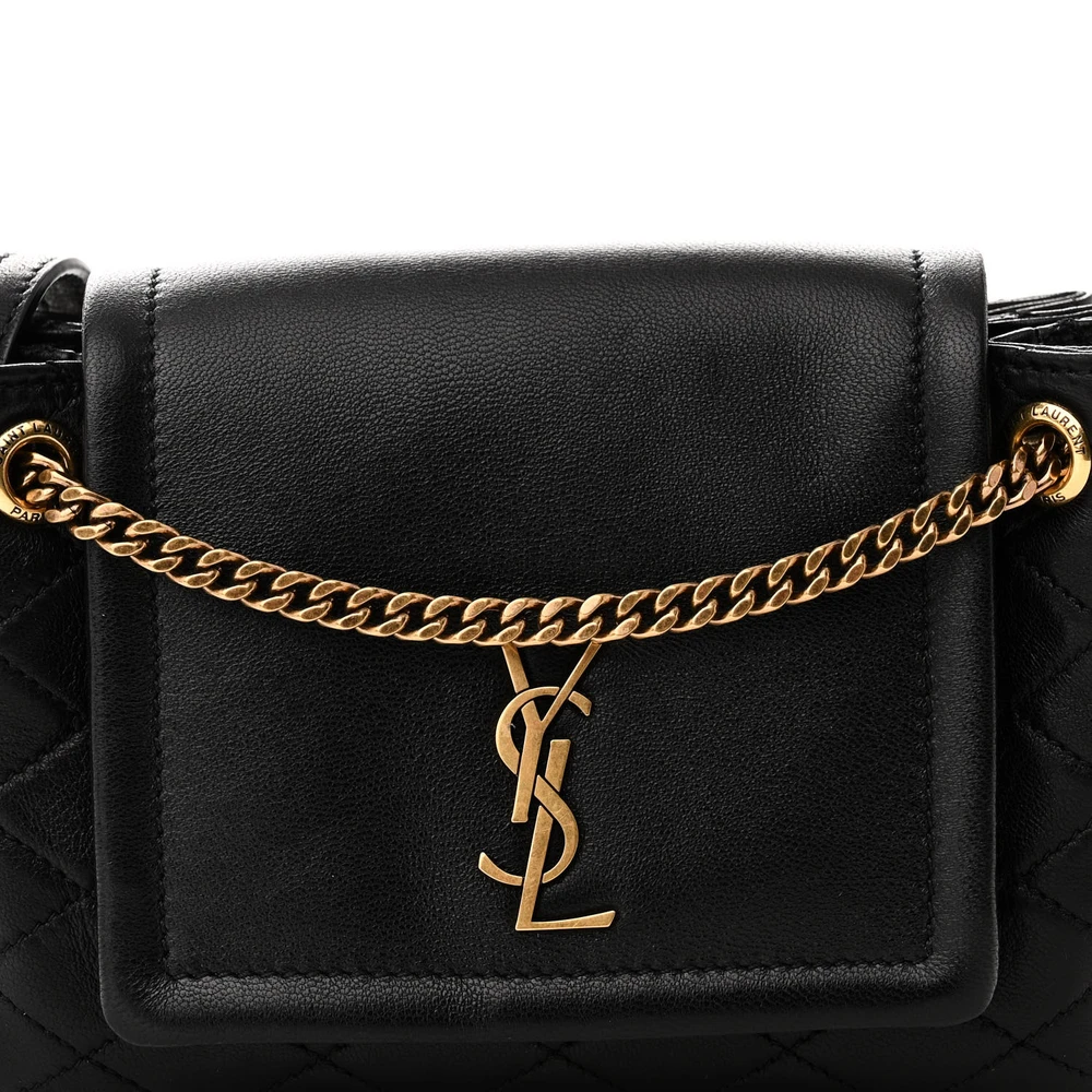 Super Realistic Saint Laurent Lambskin Mini Nolita Replica - Image 8