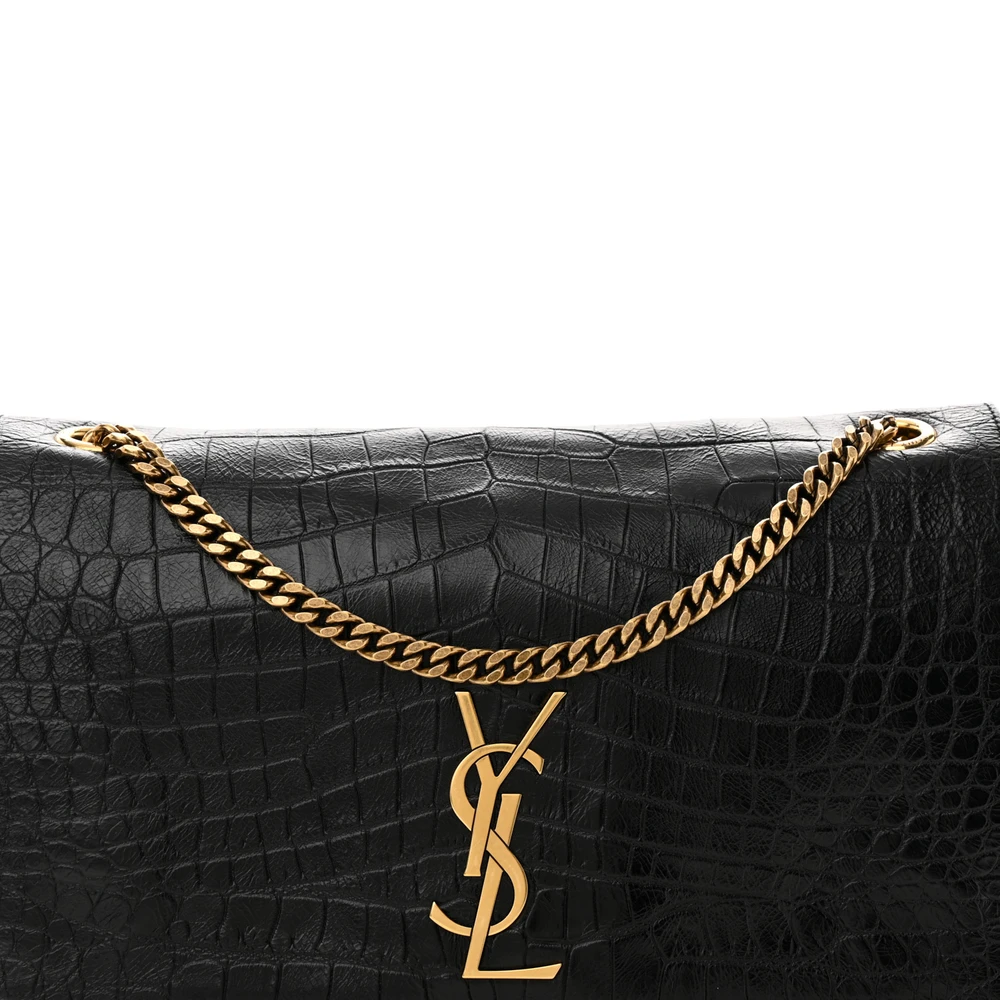 Black Saint Laurent Replica Satchel with Gold Hardware - Image 8