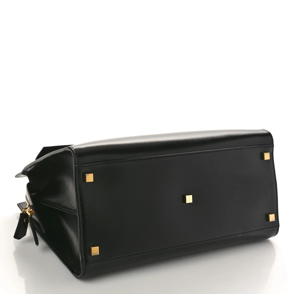 Saint Laurent Medium Uptown Tote Replicas in Shiny Calfskin Leather - Image 6