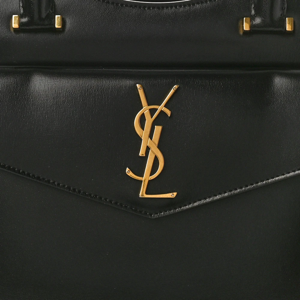 Saint Laurent Medium Uptown Tote Replicas in Shiny Calfskin Leather - Image 9