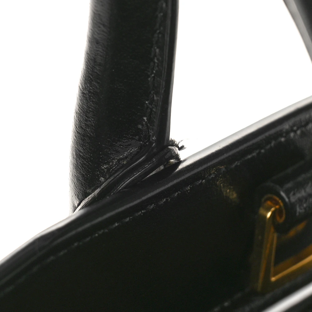 Saint Laurent Medium Uptown Tote Replicas in Shiny Calfskin Leather - Image 10