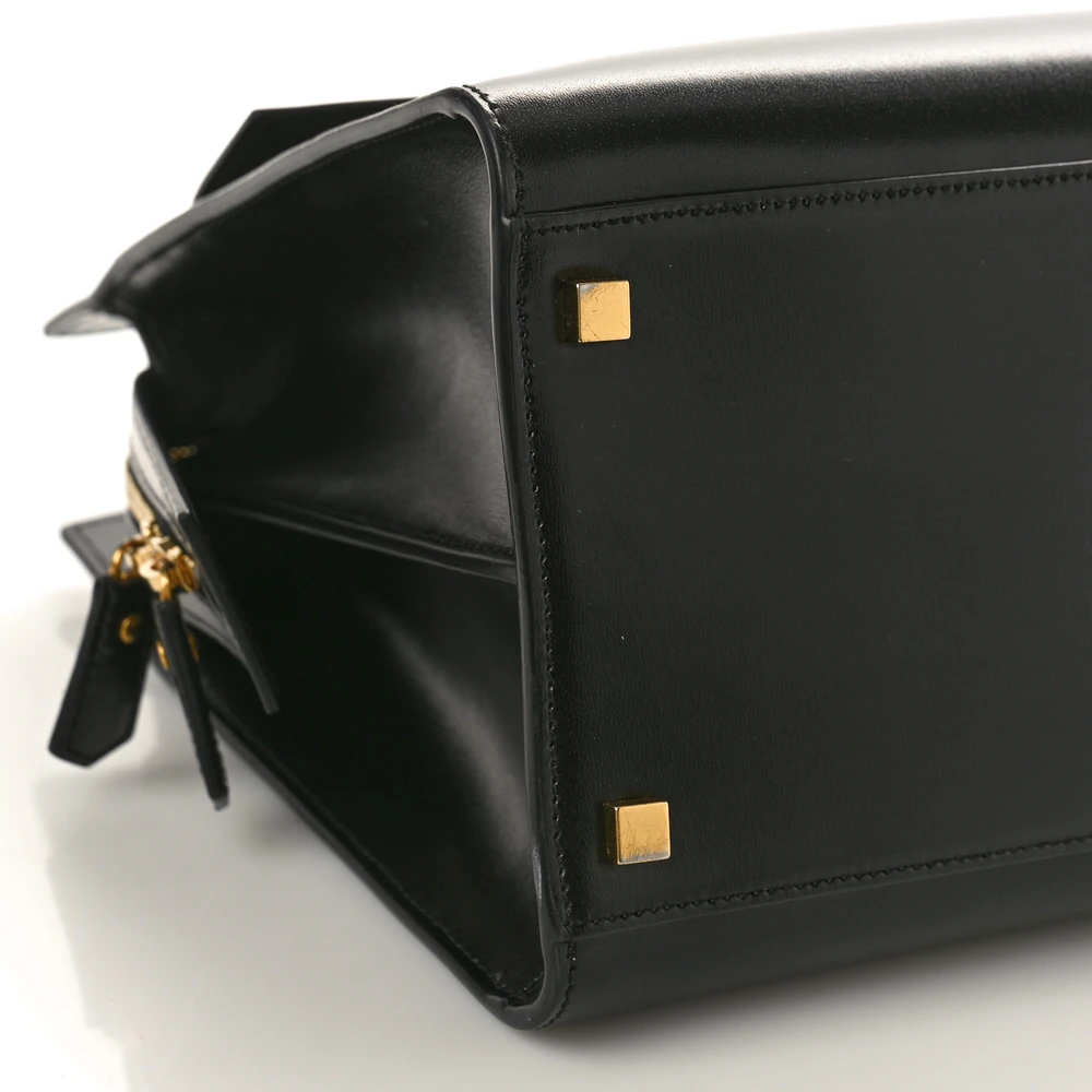 Saint Laurent Medium Uptown Tote Replicas in Shiny Calfskin Leather - Image 4