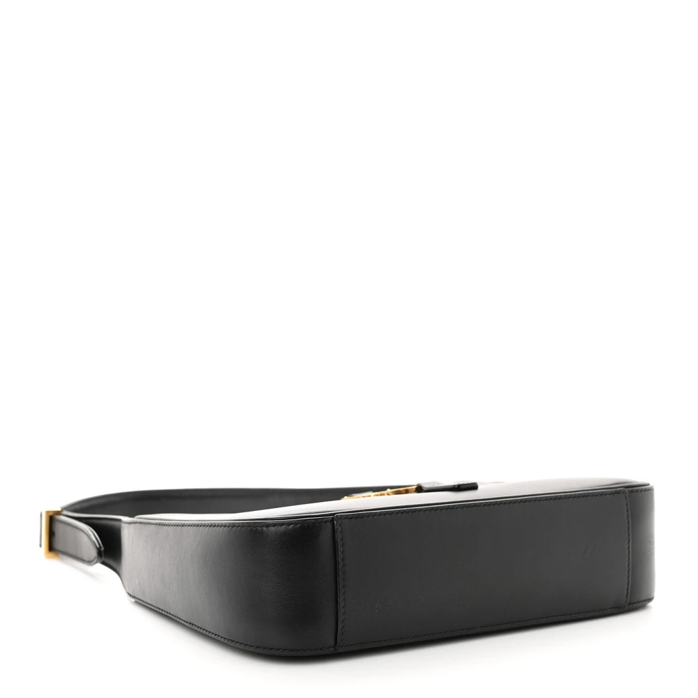 Saint Laurent Black Smooth Calfskin Leather Medium Le 5 À 7 Hobo Gold Hardware Reps - Image 5