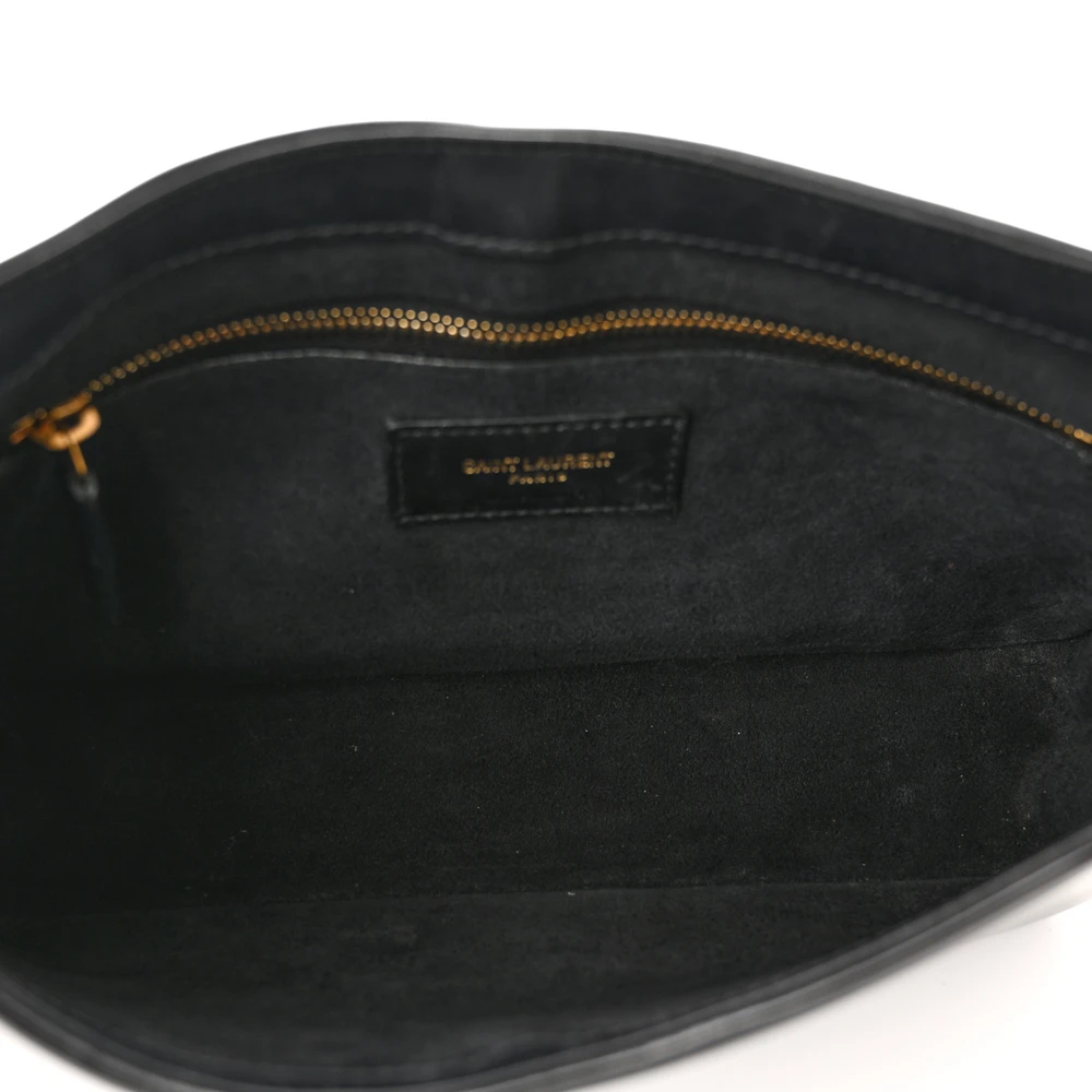 Saint Laurent Black Smooth Calfskin Leather Medium Le 5 À 7 Hobo Gold Hardware Reps - Image 6