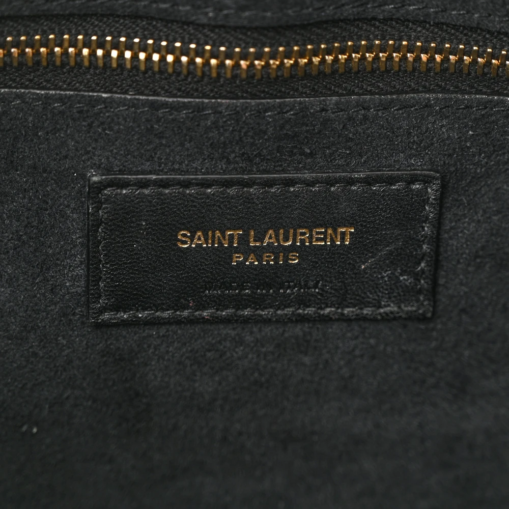 Saint Laurent Black Smooth Calfskin Leather Medium Le 5 À 7 Hobo Gold Hardware Reps - Image 2