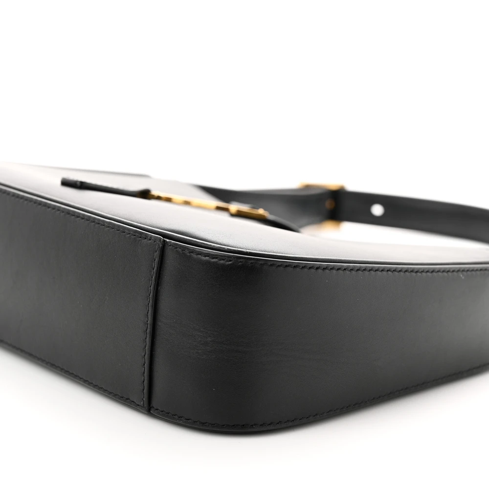 Saint Laurent Black Smooth Calfskin Leather Medium Le 5 À 7 Hobo Gold Hardware Reps - Image 4