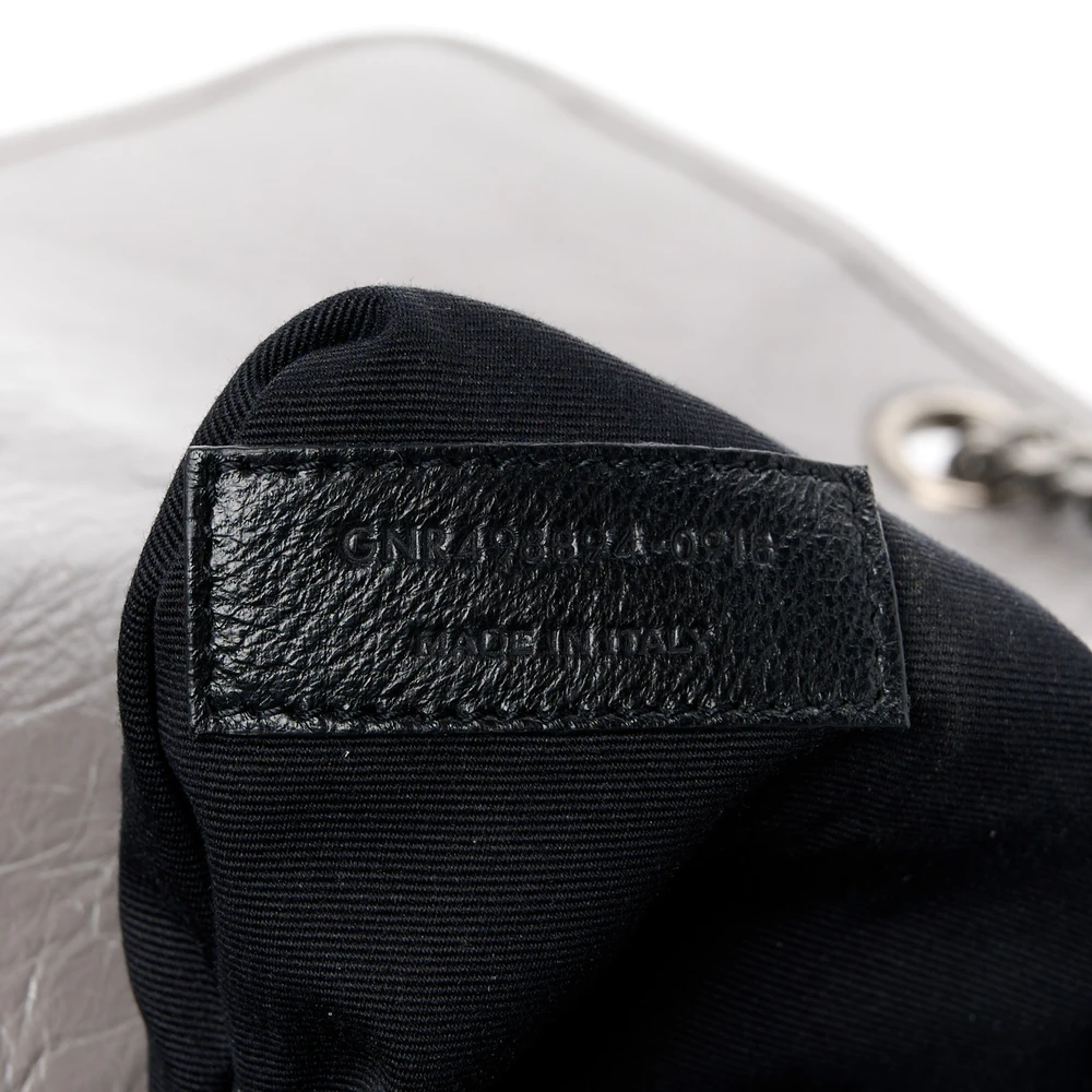 Superfake Saint Laurent Fog Crinkled Monogram Satchel - Image 10