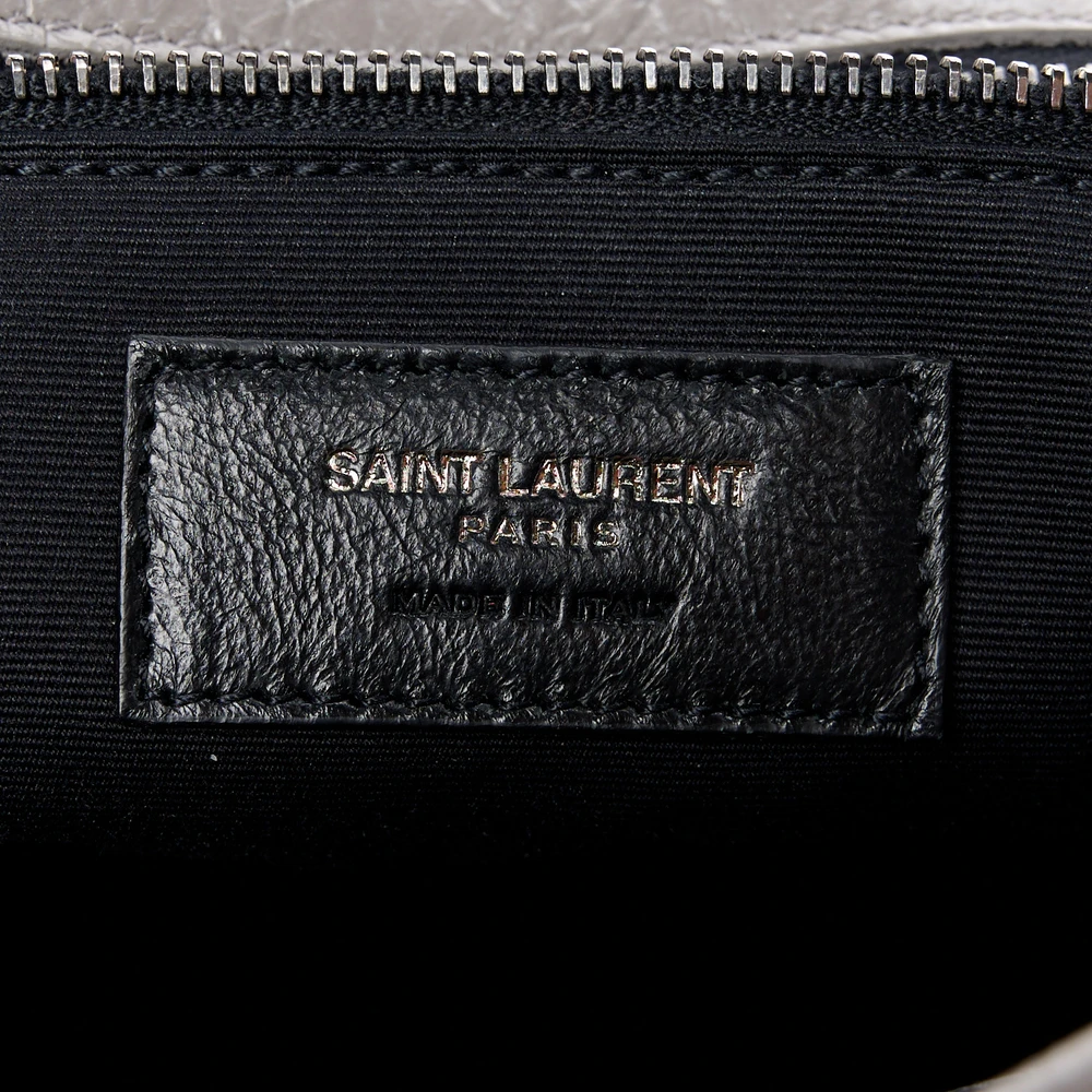 Superfake Saint Laurent Fog Crinkled Monogram Satchel - Image 2
