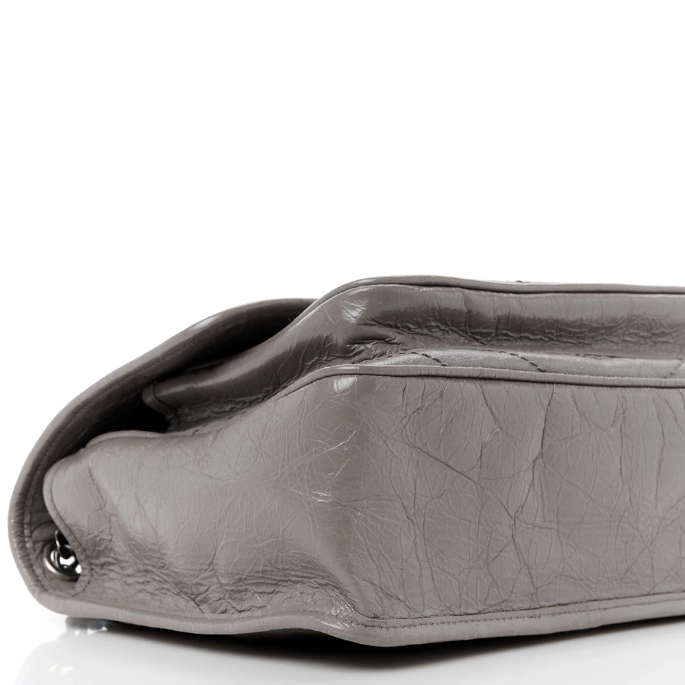 Superfake Saint Laurent Fog Crinkled Monogram Satchel - Image 4