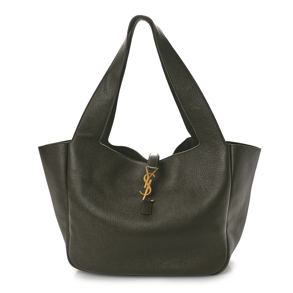 Saint Laurent Musk Grained Grained Deerskin Leather Large Bea Tote Aged Gold Hardware Front replica handbag