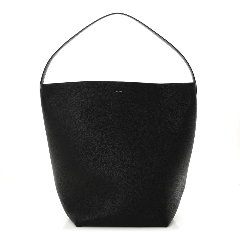 The Row Black Grained Calfskin Leather Large NS Park Tote Front Replica handbags