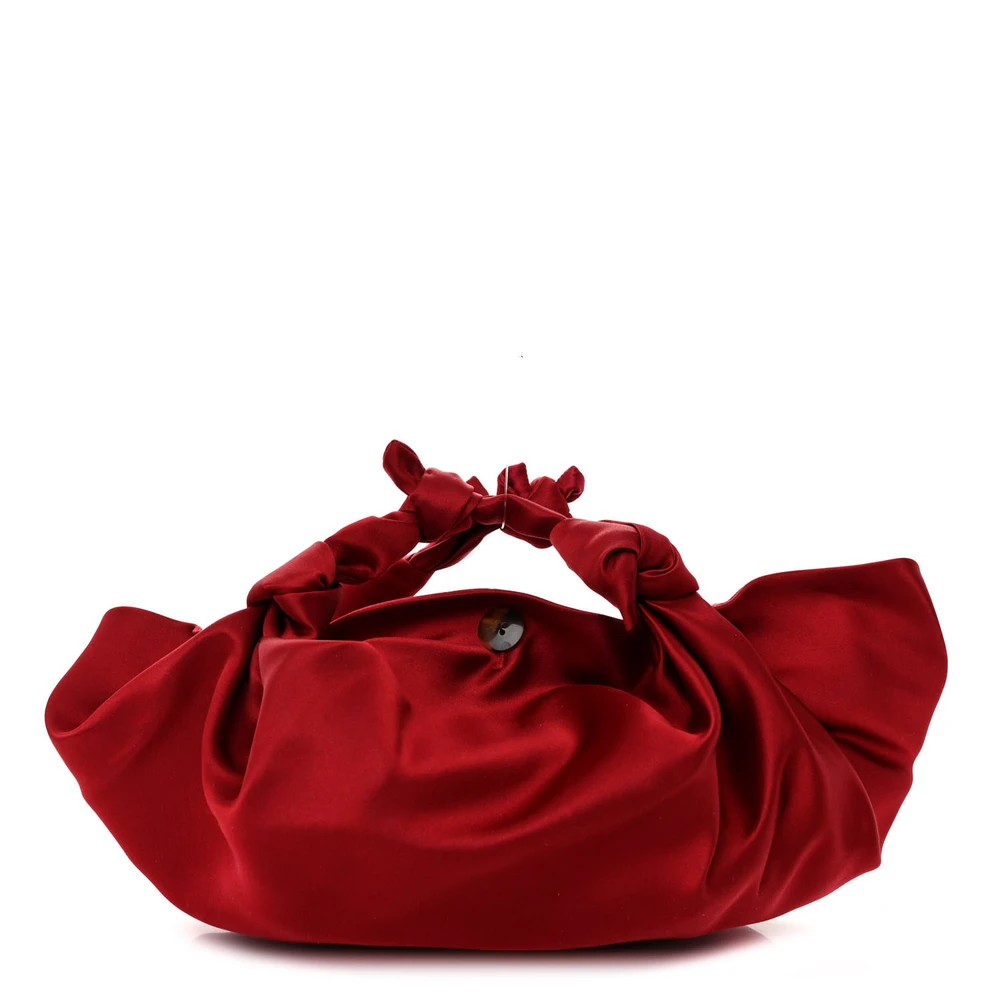 The Row Burgundy Satin Medium The Ascot Bag Front Replica handbags