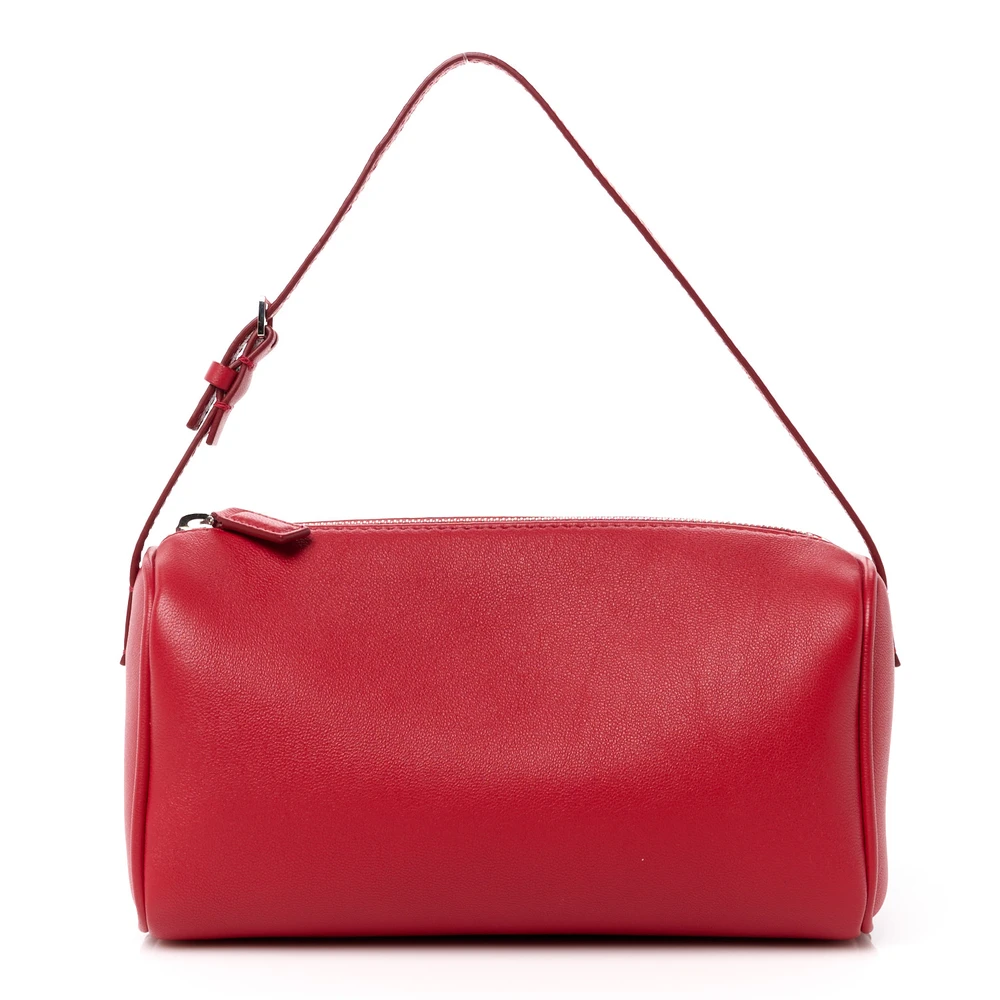 The Row Red Nappa Leather Small 90_s Bag Front Replica handbags