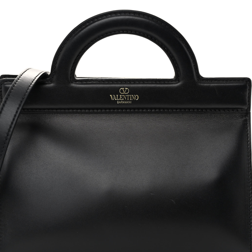 Valentino Garavani Black Calfskin Leather Mini VLogo Signature Crossbody Tote Top quality Replica - Image 8