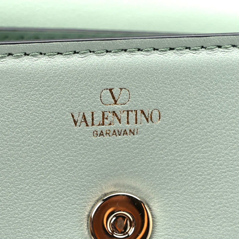 Superfake Valentino Garavani Calfskin Crystal Vlogo Micro Loco Shoulder Bag - Image 2
