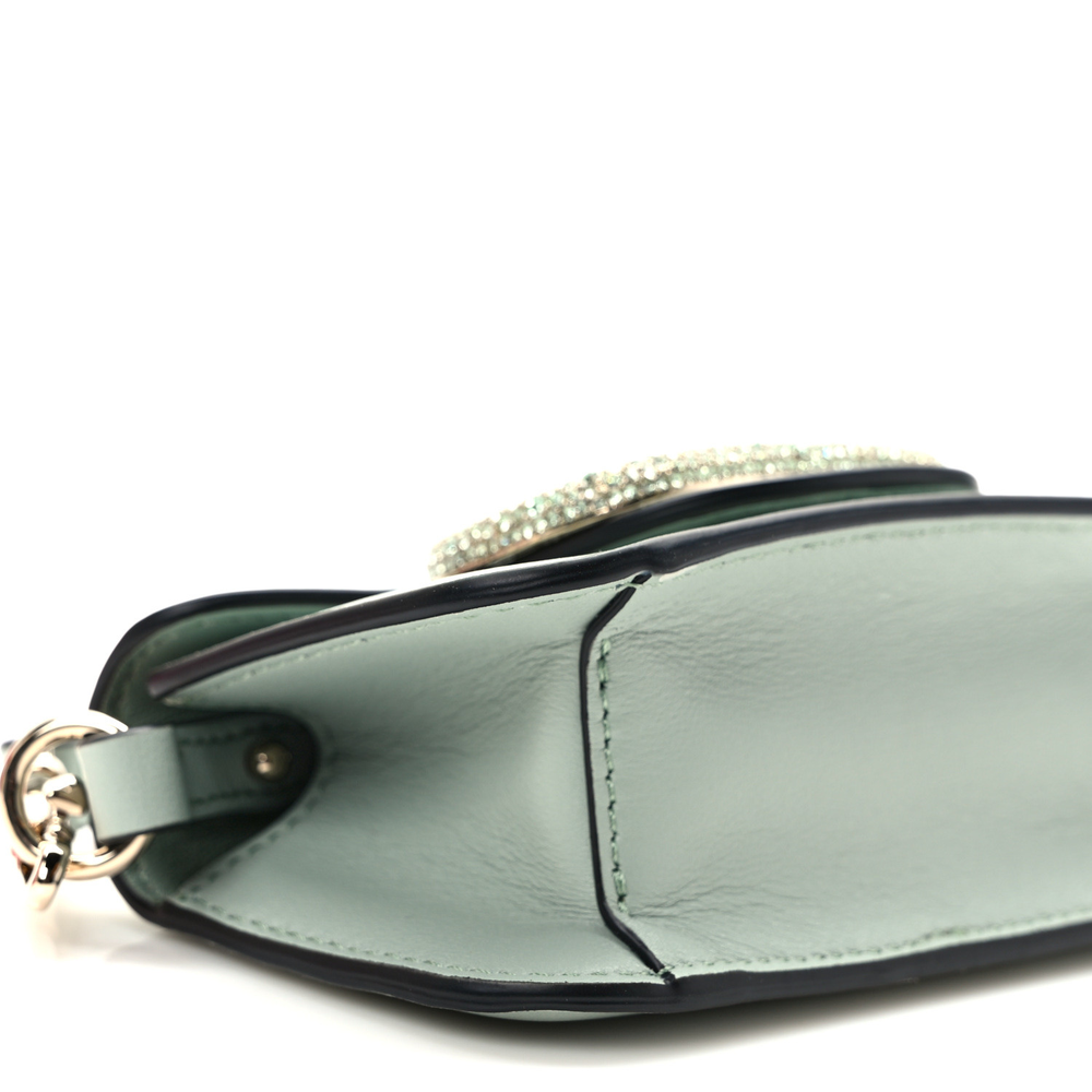 Superfake Valentino Garavani Calfskin Crystal Vlogo Micro Loco Shoulder Bag - Image 4