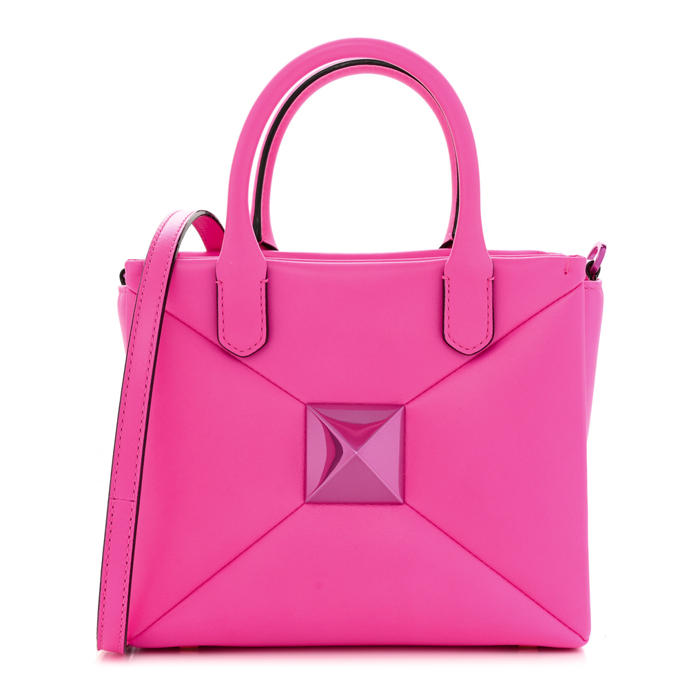 Valentino Garavani Pink PP Tonal Monochrome Nappa Leather Small One Stud Handbag Incognito Hardware Front replica handbags