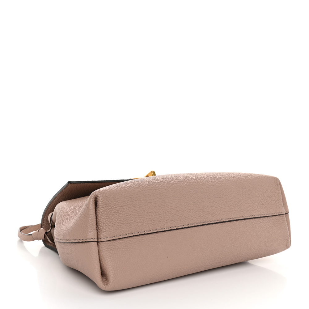 Valentino Garavani Poudre Buffalo Leather Small VRing Chain Shoulder Bag Gold Hardware - Image 6