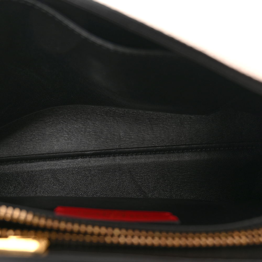 Valentino Garavani Poudre Buffalo Leather Small VRing Chain Shoulder Bag Gold Hardware - Image 7