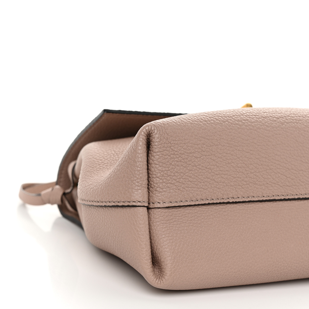 Valentino Garavani Poudre Buffalo Leather Small VRing Chain Shoulder Bag Gold Hardware - Image 4