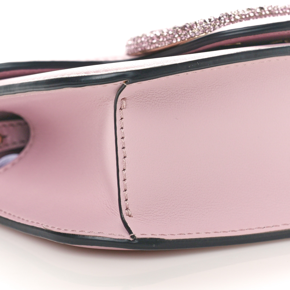 Valentino Garavani Rose Cannelle Calfskin Leather Small Crystal VLogo Locò Shoulder Bag Rose Gold Hardware High-quality Replica - Image 4
