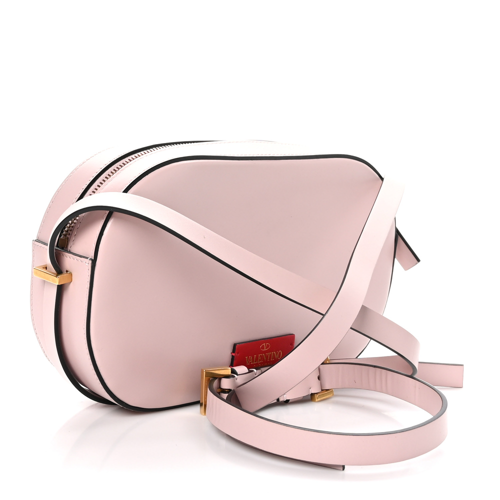 Valentino Garavani Rose Quartz Calfskin Leather Small VLogo Walk Crossbody Bag Gold Hardware Superfake - Image 3