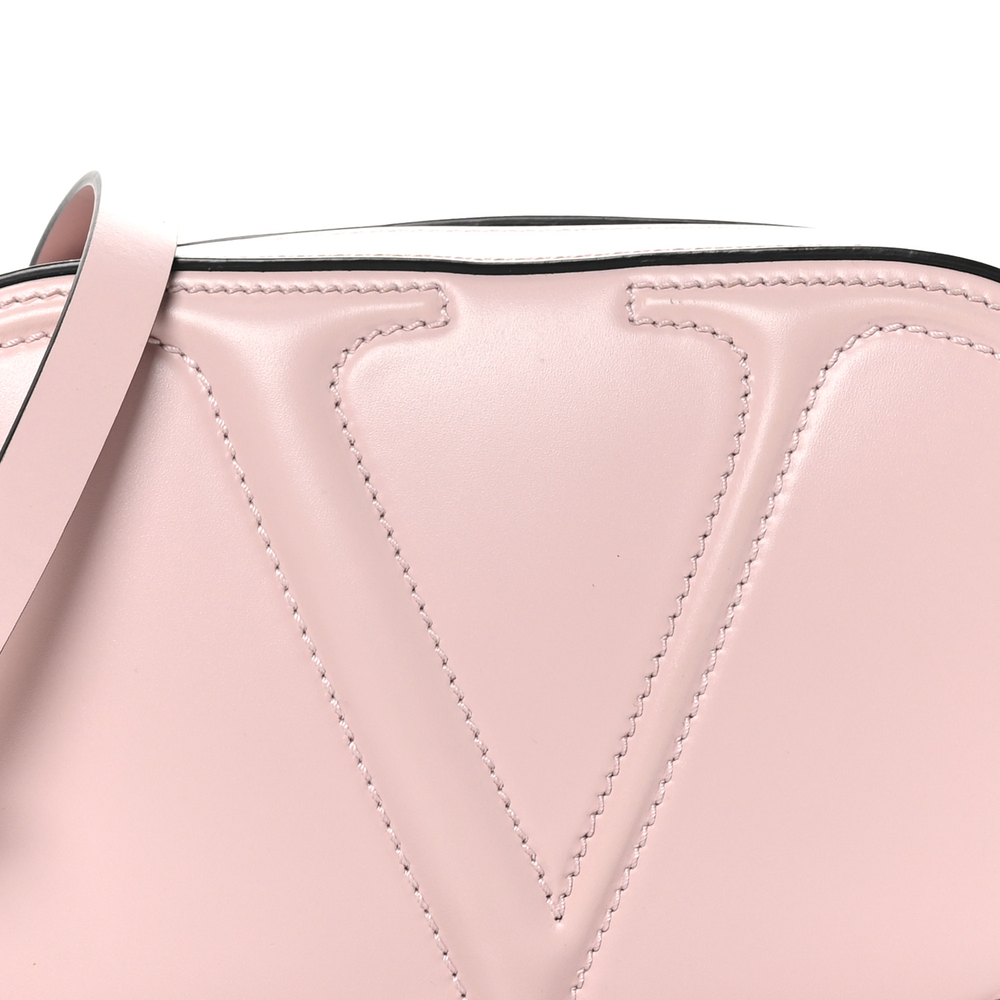 Valentino Garavani Rose Quartz Calfskin Leather Small VLogo Walk Crossbody Bag Gold Hardware Superfake - Image 7